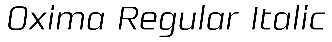 Oxima Regular Italic